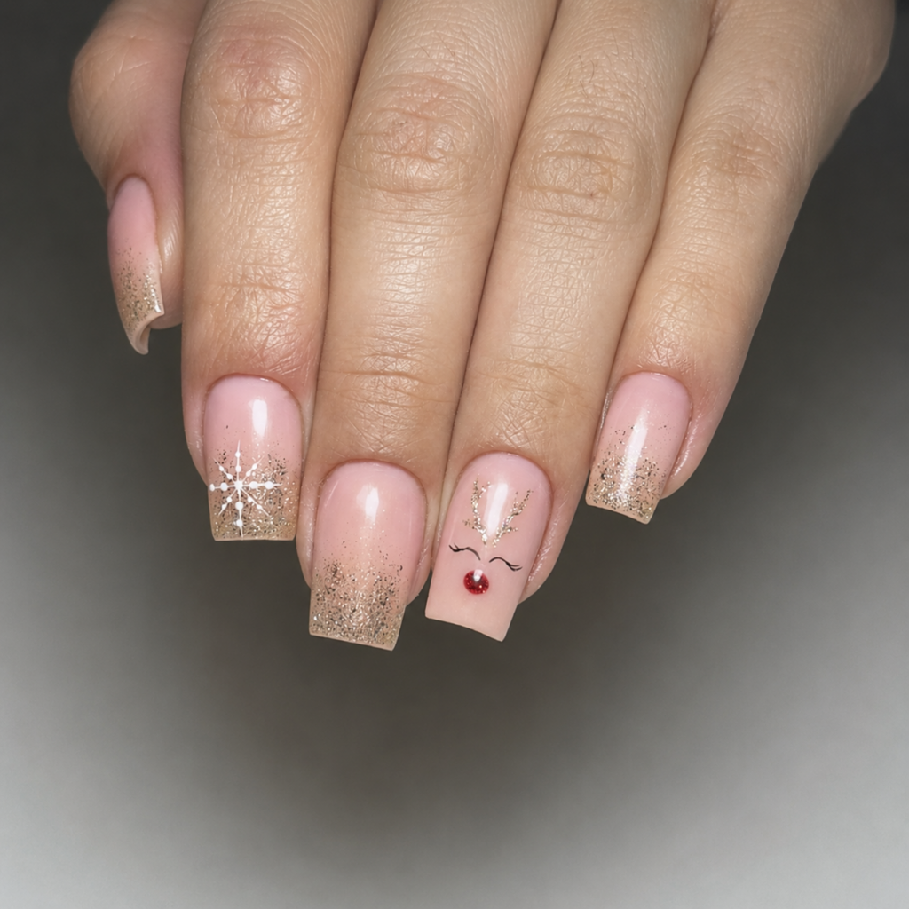 navidad uñas